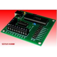Servo Motor Controller for 8 Servo Motors, Servo Hawk, BRD022