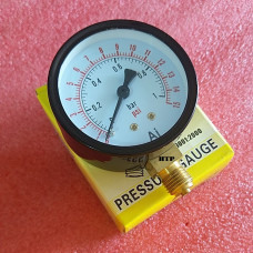 Pressure Gauge 1 Bar / 15 PSI, Black Body Dial Size 2.5 Inch, Reliable Quality In Stock