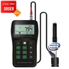 Leeb Hardness Tester for Metals, Black & White LCD, Plug & Play Probe, 100 Groups of Memories, USB Data Transfer, High Precision, 1 Year Warranty
